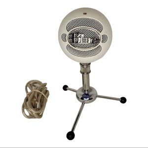 Blue Snowball USB Microphone Original Model Textured White With Cable & Stand